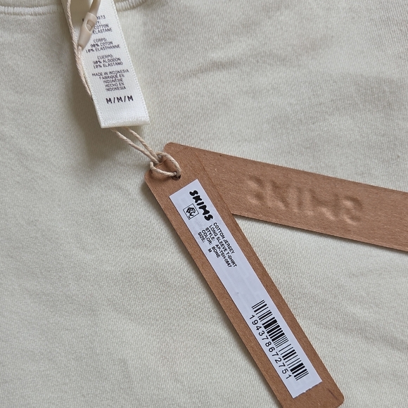 *NWT* SKIMS Cotton Jersey Long Sleeve - Bone - Picture 2 of 4